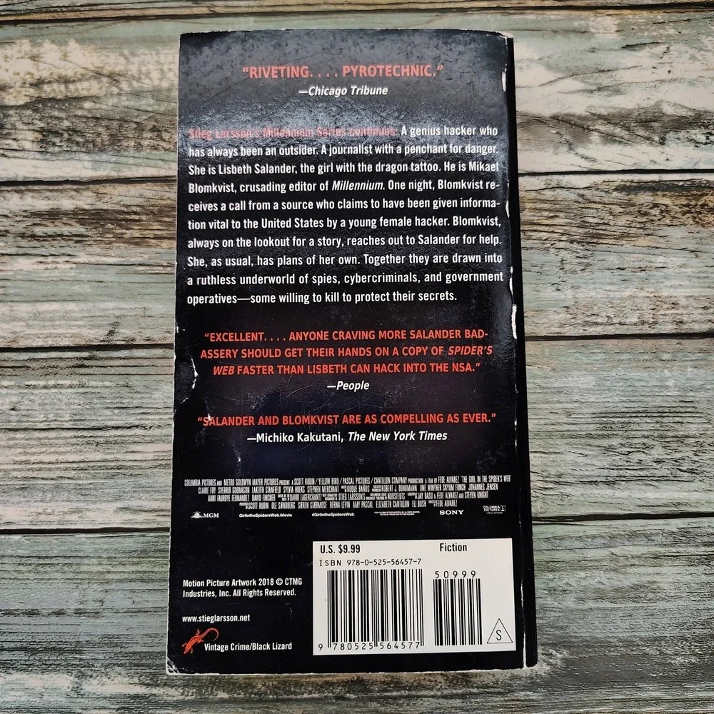 Girl in the Spider's Web Lisbeth Salander Novel by David Lagercrantz PB Thriller